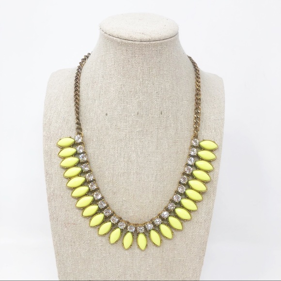 J. Crew Jewelry - J. CREW Yellow Cabochon Crystal Statement Necklace